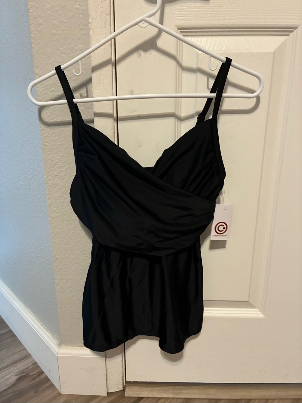 Coco Reef Black Women’s Surplice Tankini Top